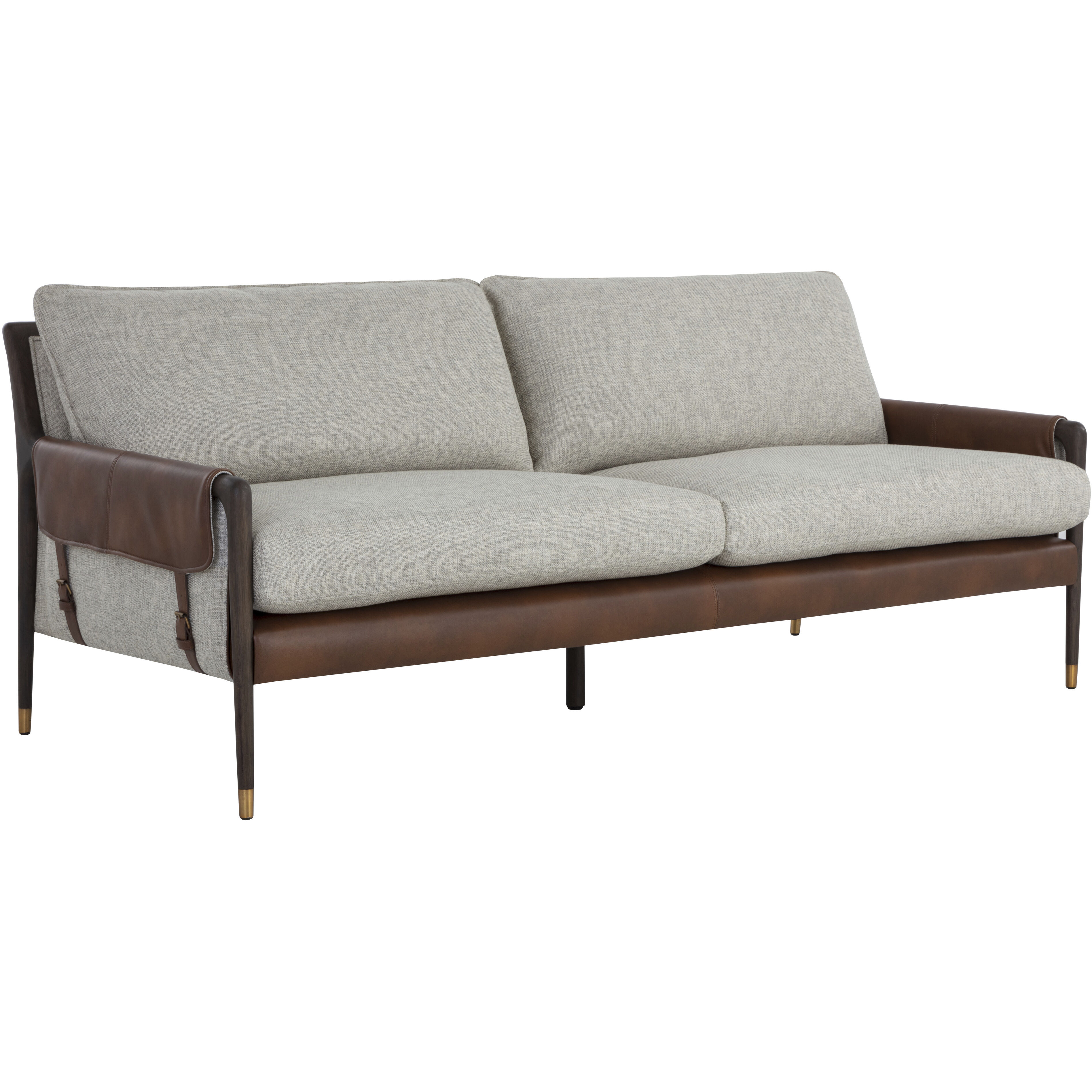 Mauti Brown / Vault Fog / Bravo Cognac Sofa